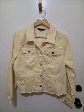 Baccini Women's Pale Yellow Denim Jacket